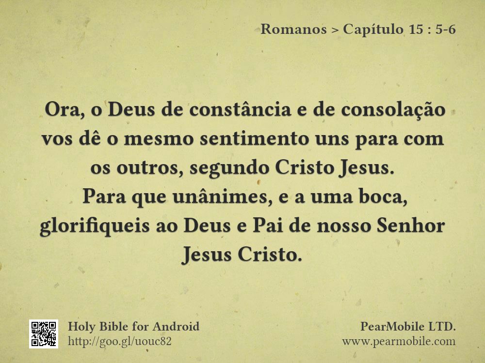 Romanos, Capítulo 15:5-6